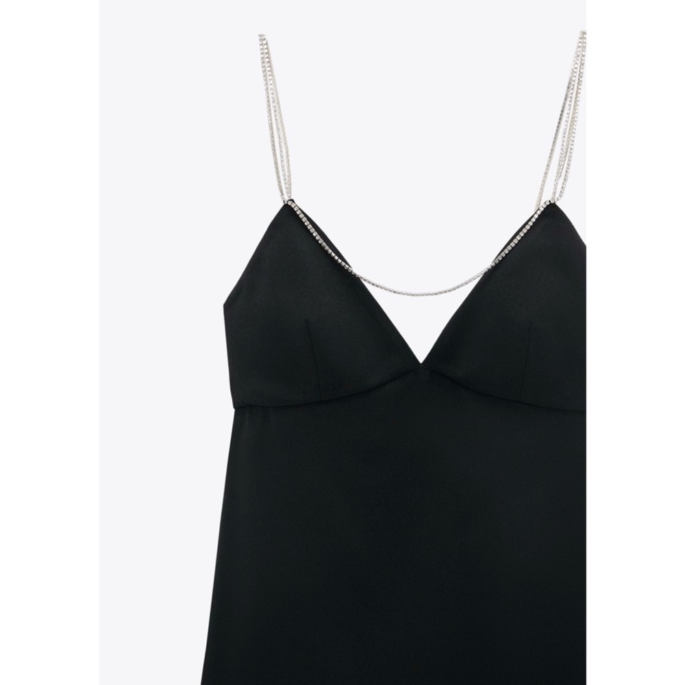 Rhinestone strap mini dress_4